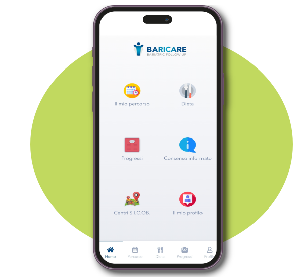Schermata App Baricare Smartphone